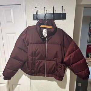 NWT Abercrombie & Fitch Burgundy Ultra Collection Puffer Jacket XXL